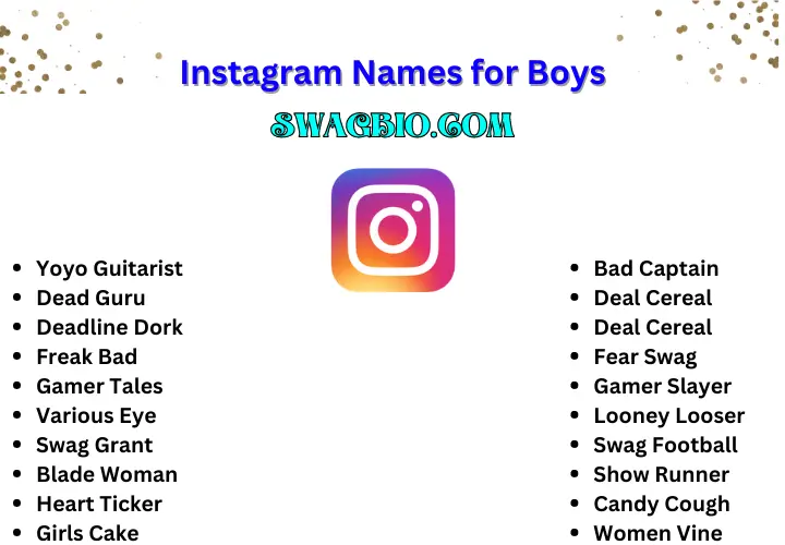 Yoyo Guitarist–Instagram Names for Boys