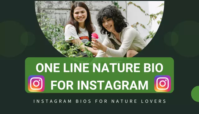 One Line Nature Bio for Instagram